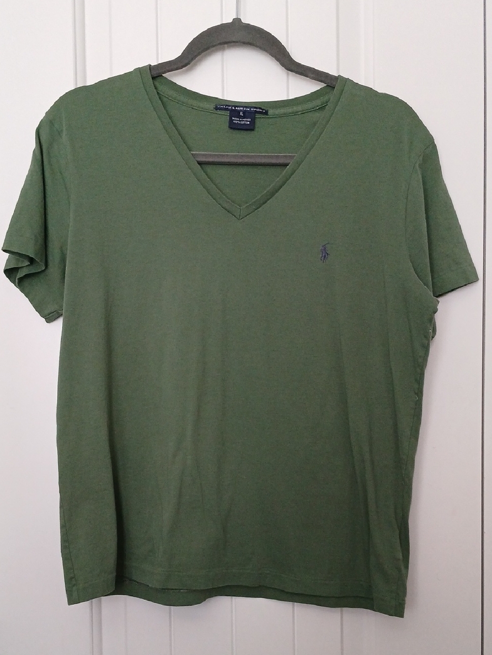 Polo by Ralph Lauren Olive Green V-Neck Short Sleeve Tee